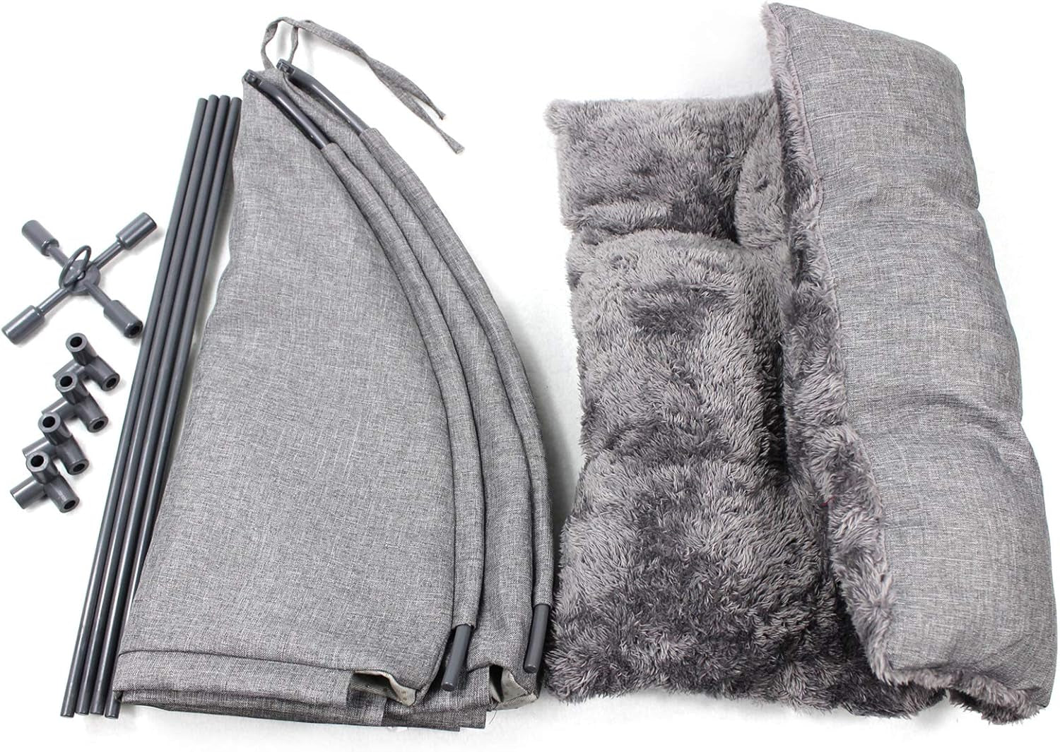 Cat Beds for Indoor Cats,Covered Cat Cave Bed with Removable Washable Pillow,Warming Cat Cave Bed Kitten Beds Small Pets Bed for Indoor Cats (18.5'' X 18.5'' X 15.8'', Grey) - pet needs726084858725Cat Beds for Indoor Cats,Covered Cat Cave Bed with Removable Washable Pillow,Warming Cat Cave Bed Kitten Beds Small Pets Bed for Indoor Cats (18.5'' X 18.5'' X 15.8'', Grey)Greypet needs
