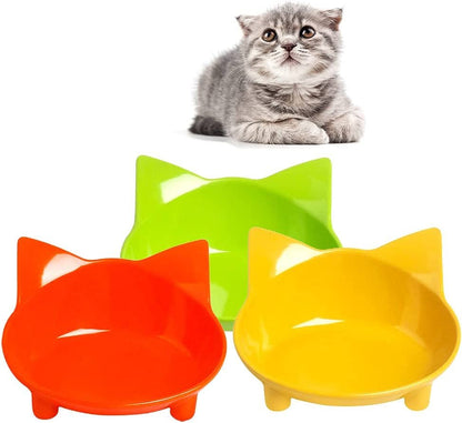 Cat Bowls, Non - Slip Food and Water Bowls for Cats & Dogs, Wide & Shallow Design to Prevent Whisker Fatigue, Safe Food - Grade Pet Dishes for Kittens, Puppies, Rabbits - pet needs313084378379Cat Bowls, Non - Slip Food and Water Bowls for Cats & Dogs, Wide & Shallow Design to Prevent Whisker Fatigue, Safe Food - Grade Pet Dishes for Kittens, Puppies, Rabbits3Yellow+Green+Orangepet needs