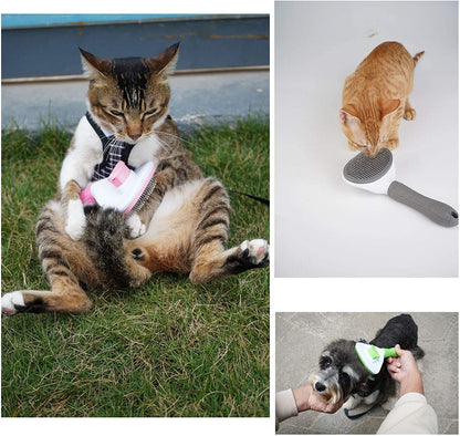 Cat Brush and Dog Brush, Cat Brush for Shedding and Grooming with Long or Short Hair Self Cleaning Slicker Brush - pet needs7445000704740Cat Brush and Dog Brush, Cat Brush for Shedding and Grooming with Long or Short Hair Self Cleaning Slicker Brushpet needs