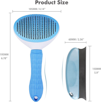 Cat Brush and Dog Brush, Cat Brush for Shedding and Grooming with Long or Short Hair Self Cleaning Slicker Brush - pet needs7445000704740Cat Brush and Dog Brush, Cat Brush for Shedding and Grooming with Long or Short Hair Self Cleaning Slicker Brushpet needs