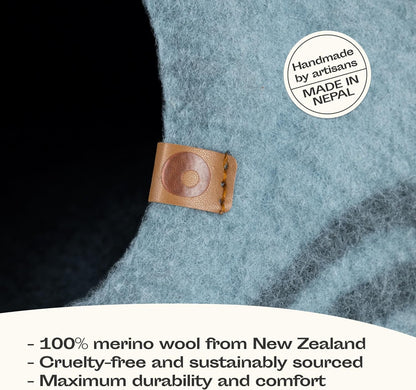 Cat Cave – Premium Felt Cat Bed for Indoor Cats, Handmade 100% Merino Wool (Aquamarine, Medium) - pet needs744110439908Cat Cave – Premium Felt Cat Bed for Indoor Cats, Handmade 100% Merino Wool (Aquamarine, Medium)AquamarineMediumMediumpet needs
