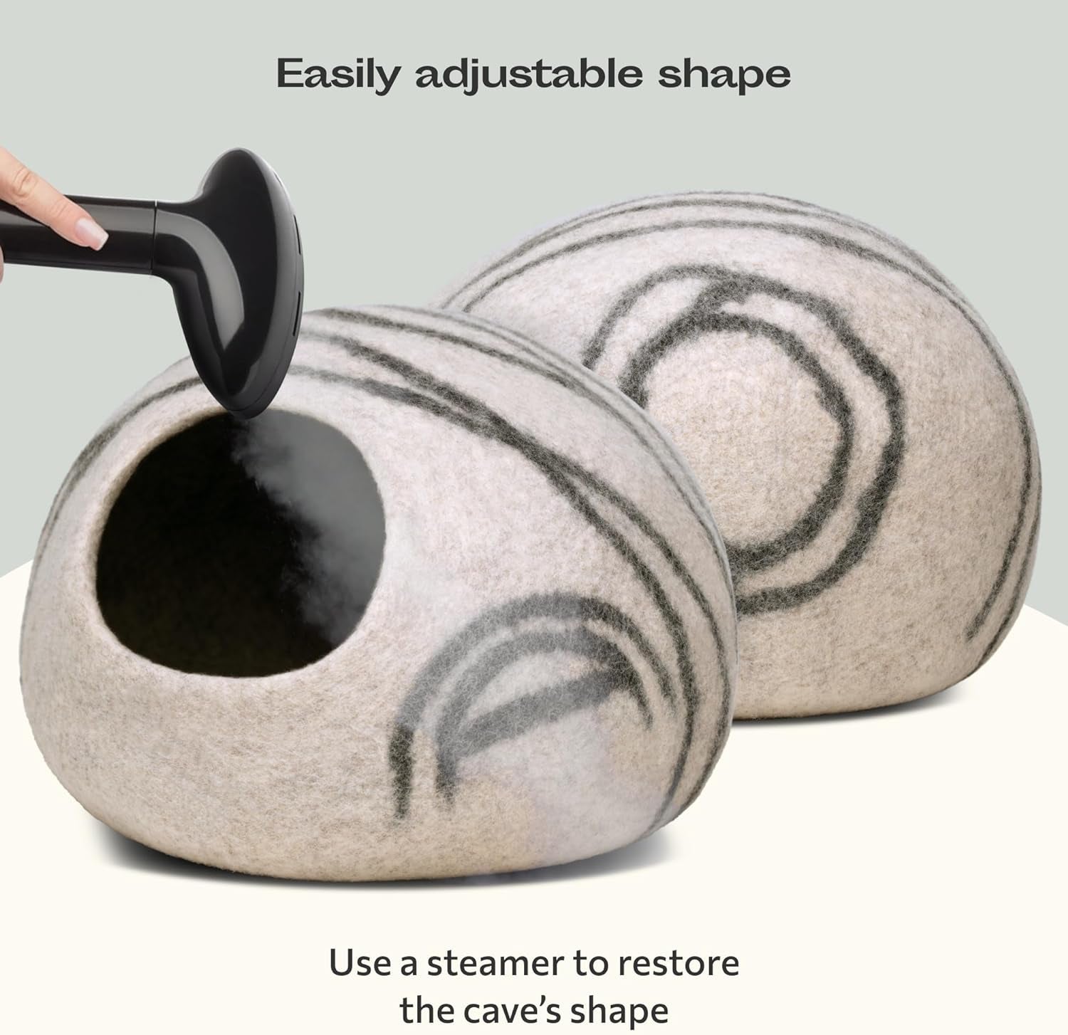 Cat Cave – Premium Felt Cat Bed for Indoor Cats, Handmade 100% Merino Wool (Light Grey, Medium) - pet needs705353167331Cat Cave – Premium Felt Cat Bed for Indoor Cats, Handmade 100% Merino Wool (Light Grey, Medium)Light GreyMediumMediumpet needs