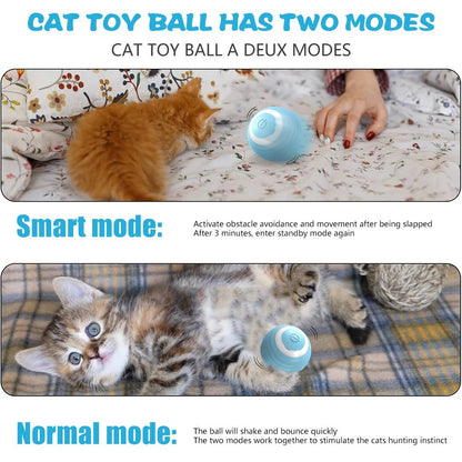 Cat Interactive Ball Electric Automatic Rolling Ball Smart Toys for Cats Smart Cat Toy Rotating Ball Cat Game Accessories - pet needs313028516546Cat Interactive Ball Electric Automatic Rolling Ball Smart Toys for Cats Smart Cat Toy Rotating Ball Cat Game Accessories1Pc Blue 80MahFood Grade SiliconeFood Grade Siliconepet needs