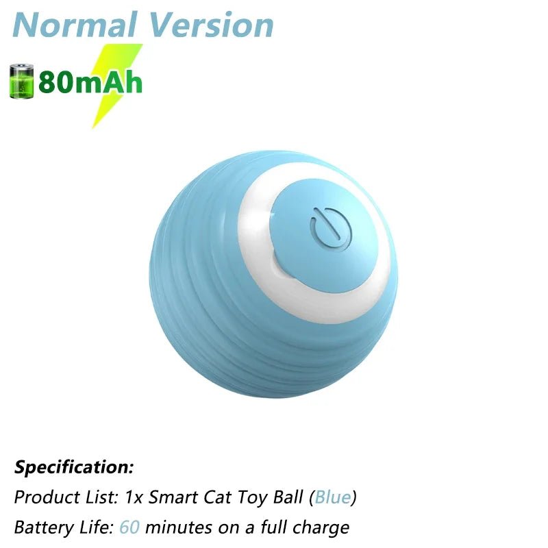 Cat Interactive Ball Electric Automatic Rolling Ball Smart Toys for Cats Smart Cat Toy Rotating Ball Cat Game Accessories - pet needs313028516546Cat Interactive Ball Electric Automatic Rolling Ball Smart Toys for Cats Smart Cat Toy Rotating Ball Cat Game Accessories1Pc Blue 80MahFood Grade SiliconeFood Grade Siliconepet needs