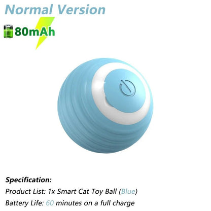 Cat Interactive Ball Electric Automatic Rolling Ball Smart Toys for Cats Smart Cat Toy Rotating Ball Cat Game Accessories - pet needs313028516546Cat Interactive Ball Electric Automatic Rolling Ball Smart Toys for Cats Smart Cat Toy Rotating Ball Cat Game Accessories1Pc Blue 80MahFood Grade SiliconeFood Grade Siliconepet needs