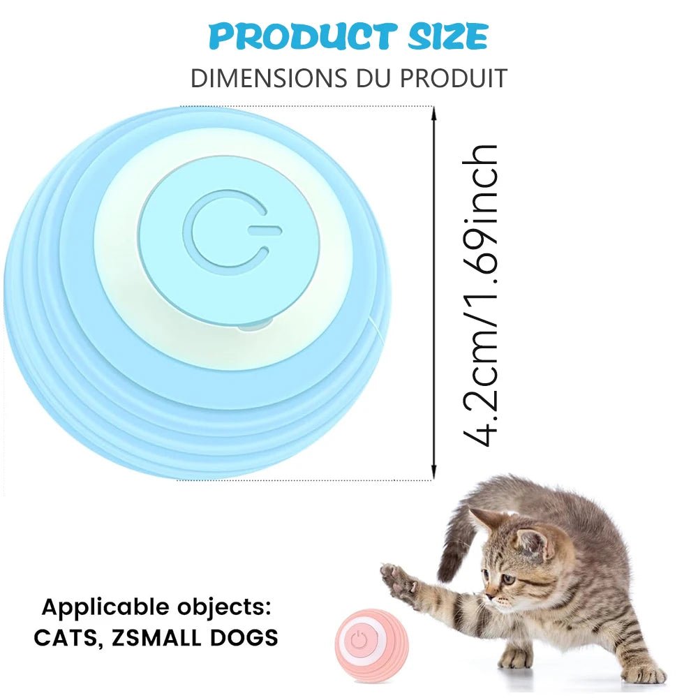 Cat Interactive Ball Electric Automatic Rolling Ball Smart Toys for Cats Smart Cat Toy Rotating Ball Cat Game Accessories - pet needs313028516546Cat Interactive Ball Electric Automatic Rolling Ball Smart Toys for Cats Smart Cat Toy Rotating Ball Cat Game Accessories1Pc Blue 80MahFood Grade SiliconeFood Grade Siliconepet needs