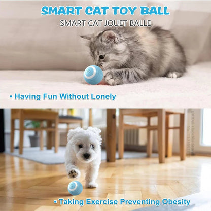 Cat Interactive Ball Electric Automatic Rolling Ball Smart Toys for Cats Smart Cat Toy Rotating Ball Cat Game Accessories - pet needs313028516546Cat Interactive Ball Electric Automatic Rolling Ball Smart Toys for Cats Smart Cat Toy Rotating Ball Cat Game Accessories1Pc Blue 80MahFood Grade SiliconeFood Grade Siliconepet needs