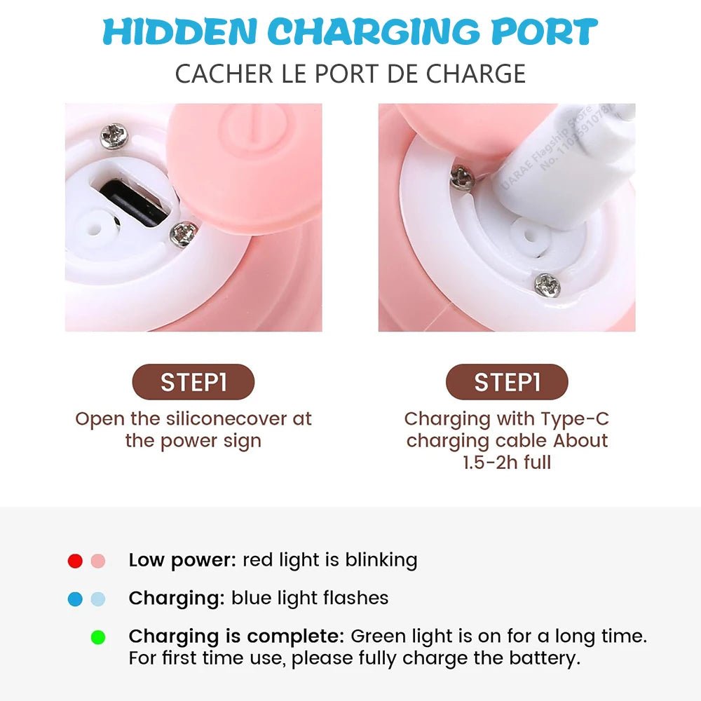 Cat Interactive Ball Electric Automatic Rolling Ball Smart Toys for Cats Smart Cat Toy Rotating Ball Cat Game Accessories - pet needs313028516546Cat Interactive Ball Electric Automatic Rolling Ball Smart Toys for Cats Smart Cat Toy Rotating Ball Cat Game Accessories1Pc Blue 80MahFood Grade SiliconeFood Grade Siliconepet needs