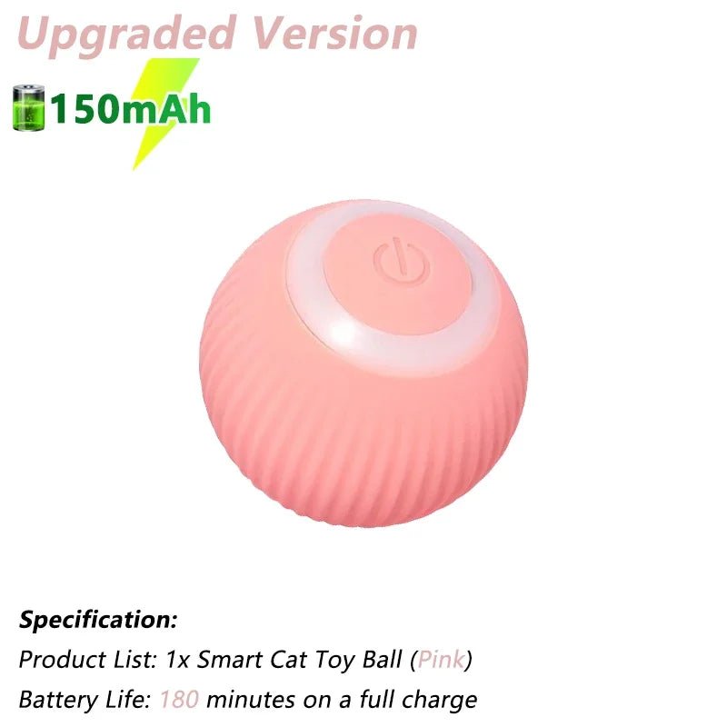 Cat Interactive Ball Electric Automatic Rolling Ball Smart Toys for Cats Smart Cat Toy Rotating Ball Cat Game Accessories - pet needs7445003320336Cat Interactive Ball Electric Automatic Rolling Ball Smart Toys for Cats Smart Cat Toy Rotating Ball Cat Game Accessories1Pc Pink 150MahFood Grade SiliconeFood Grade Siliconepet needs