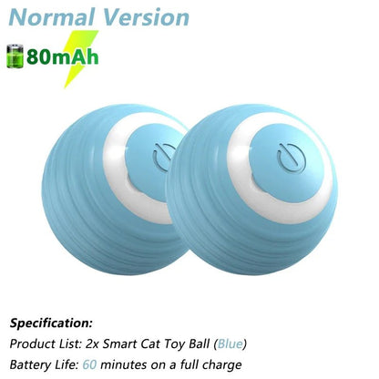 Cat Interactive Ball Electric Automatic Rolling Ball Smart Toys for Cats Smart Cat Toy Rotating Ball Cat Game Accessories - pet needs744110781205Cat Interactive Ball Electric Automatic Rolling Ball Smart Toys for Cats Smart Cat Toy Rotating Ball Cat Game Accessories2Pcs Blue 80MahFood Grade SiliconeFood Grade Siliconepet needs