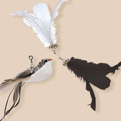 Cat Toy Feather Stick Interactive Toy Super Suction Kitten Toy Cup Removable 2 Feather Replacement Cat Accessories - pet needs7445024562517Cat Toy Feather Stick Interactive Toy Super Suction Kitten Toy Cup Removable 2 Feather Replacement Cat AccessoriesNo Suction CupWhiteWhitepet needs