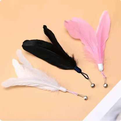 Cat Toy Feather Stick Interactive Toy Super Suction Kitten Toy Cup Removable 2 Feather Replacement Cat Accessories - pet needs744759130402Cat Toy Feather Stick Interactive Toy Super Suction Kitten Toy Cup Removable 2 Feather Replacement Cat AccessoriesNo Suction Cup2Pcs Random Feathers2Pcs Random Featherspet needs