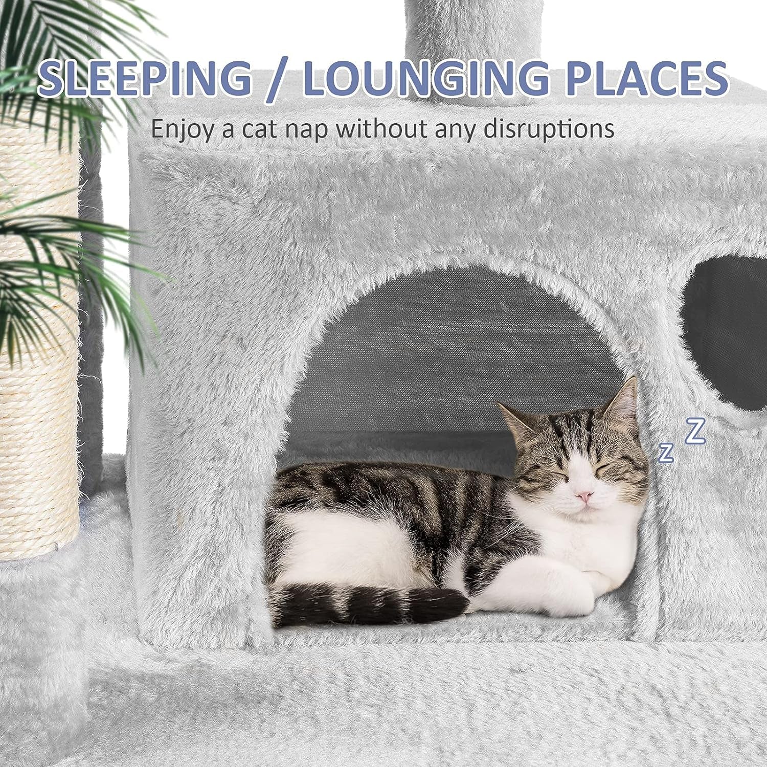 Cat Tree for Indoor Cats, 65.5 Inches Multi - Level Cat Tower Cat Tree with Hammock, Scratching Posts, Top Perch, Ladder, Cat Activity Tree Cat Condo with Toys, Cat Climbing Tower for Kitten Play - pet needs313041261201Cat Tree for Indoor Cats, 65.5 Inches Multi - Level Cat Tower Cat Tree with Hammock, Scratching Posts, Top Perch, Ladder, Cat Activity Tree Cat Condo with Toys, Cat Climbing Tower for Kitten Playpet needs