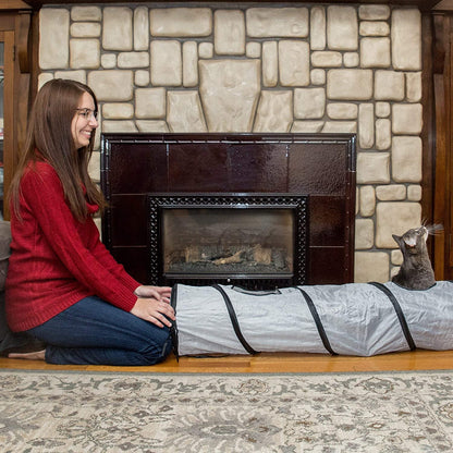 Cat Tunnel for Indoor Cats Collapsible Pop - Up Pet Tube Peek Hole Hideaway Play Toys for Cats with Ball - pet needs711181710816Cat Tunnel for Indoor Cats Collapsible Pop - Up Pet Tube Peek Hole Hideaway Play Toys for Cats with BallGreyOne WayOne Waypet needs