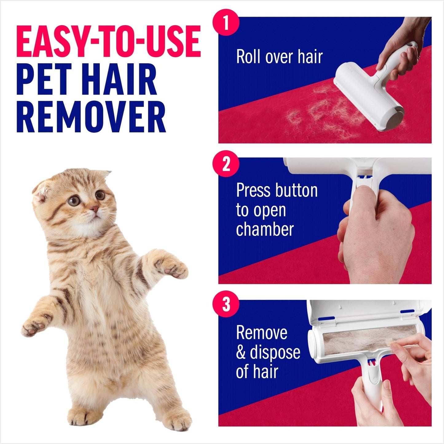 Chom Chom Roller Pet Hair Remover and Reusable Lint Roller - Cat and Dog Hair Remover for Furniture, Couch, Carpet, Clothing and Bedding - pet needs313112089000Chom Chom Roller Pet Hair Remover and Reusable Lint Roller - Cat and Dog Hair Remover for Furniture, Couch, Carpet, Clothing and BeddingSinglepet needs
