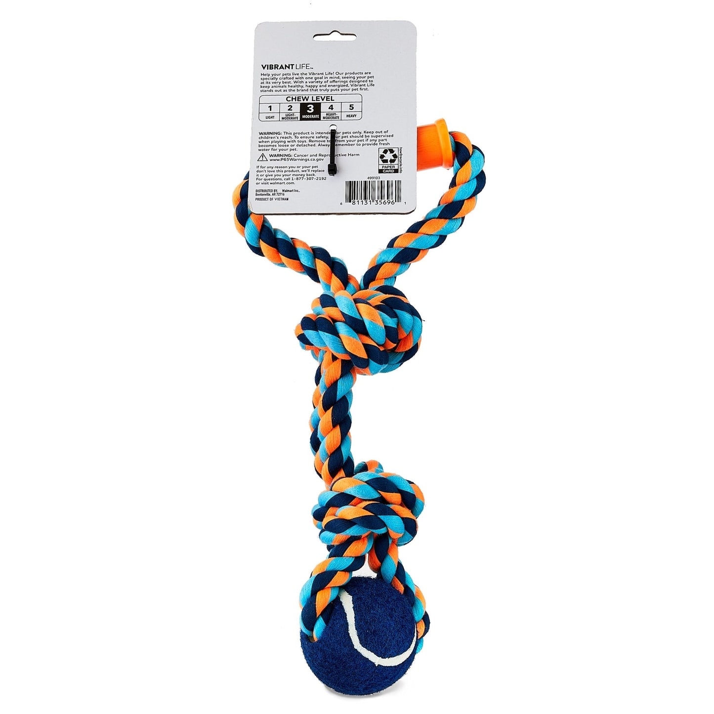 Chomp and Tug Buddy Rope Toy for Moderate Chewers, Blue, Medium - pet needs711181670196Chomp and Tug Buddy Rope Toy for Moderate Chewers, Blue, Mediumpet needs