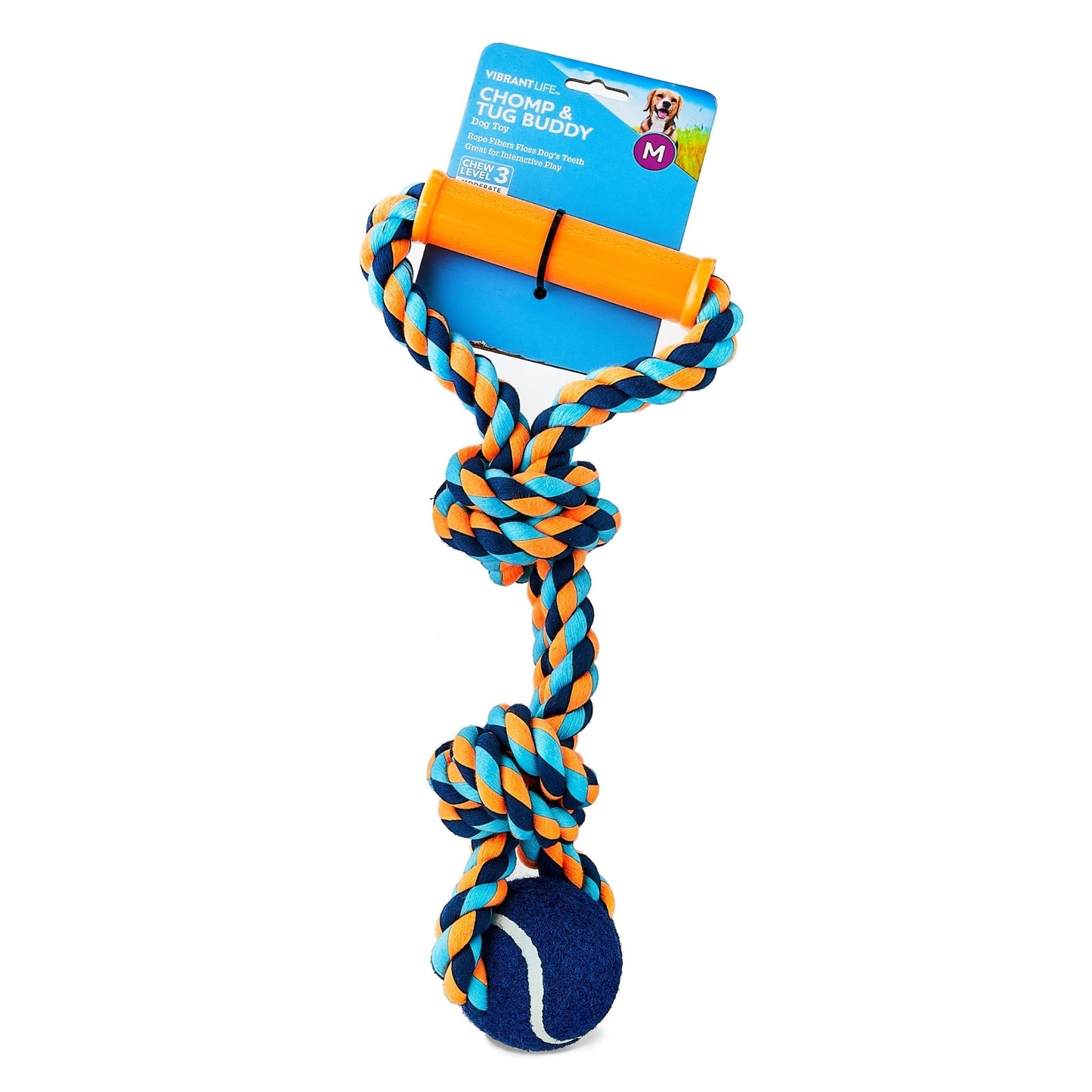 Chomp and Tug Buddy Rope Toy for Moderate Chewers, Blue, Medium - pet needs711181670196Chomp and Tug Buddy Rope Toy for Moderate Chewers, Blue, Mediumpet needs