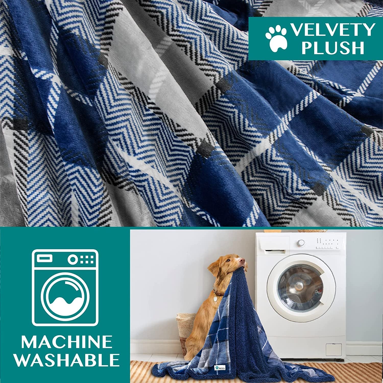 Dog Blanket for Bed, XL Pet Blanket Large Dogs, Fleece Furniture Couch Cover Protector Sofa Car Crate Kennel, Soft Sherpa Cat Throw Plush Reversible Washable, Twin 60X80 Plaid Navy Blue - pet needs705353556661Dog Blanket for Bed, XL Pet Blanket Large Dogs, Fleece Furniture Couch Cover Protector Sofa Car Crate Kennel, Soft Sherpa Cat Throw Plush Reversible Washable, Twin 60X80 Plaid Navy BluePlaid NavyX - Large - 80 X 60 InchesX - Large - 80 X 60 Inchespet needs