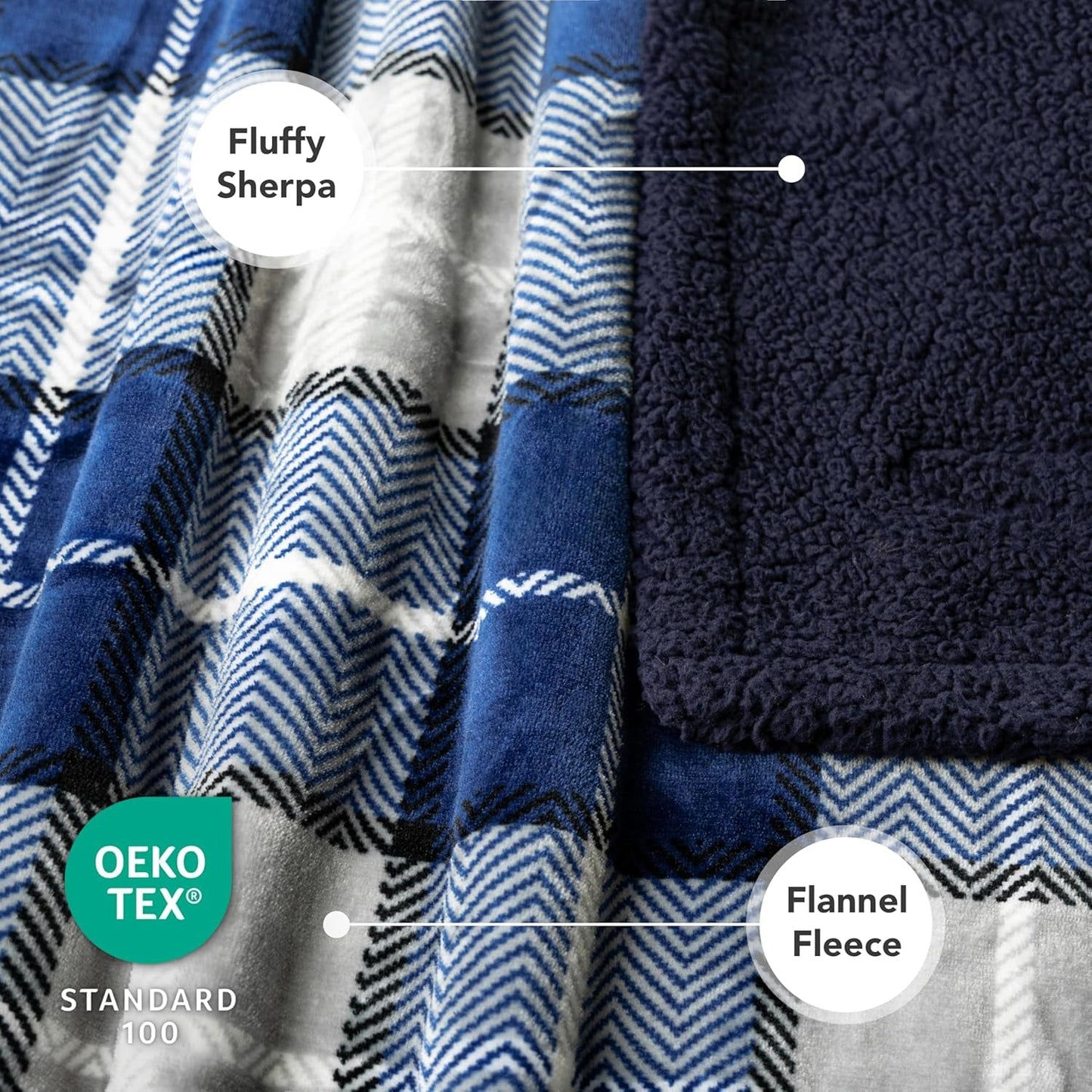 Dog Blanket for Bed, XL Pet Blanket Large Dogs, Fleece Furniture Couch Cover Protector Sofa Car Crate Kennel, Soft Sherpa Cat Throw Plush Reversible Washable, Twin 60X80 Plaid Navy Blue - pet needs705353556661Dog Blanket for Bed, XL Pet Blanket Large Dogs, Fleece Furniture Couch Cover Protector Sofa Car Crate Kennel, Soft Sherpa Cat Throw Plush Reversible Washable, Twin 60X80 Plaid Navy BluePlaid NavyX - Large - 80 X 60 InchesX - Large - 80 X 60 Inchespet needs