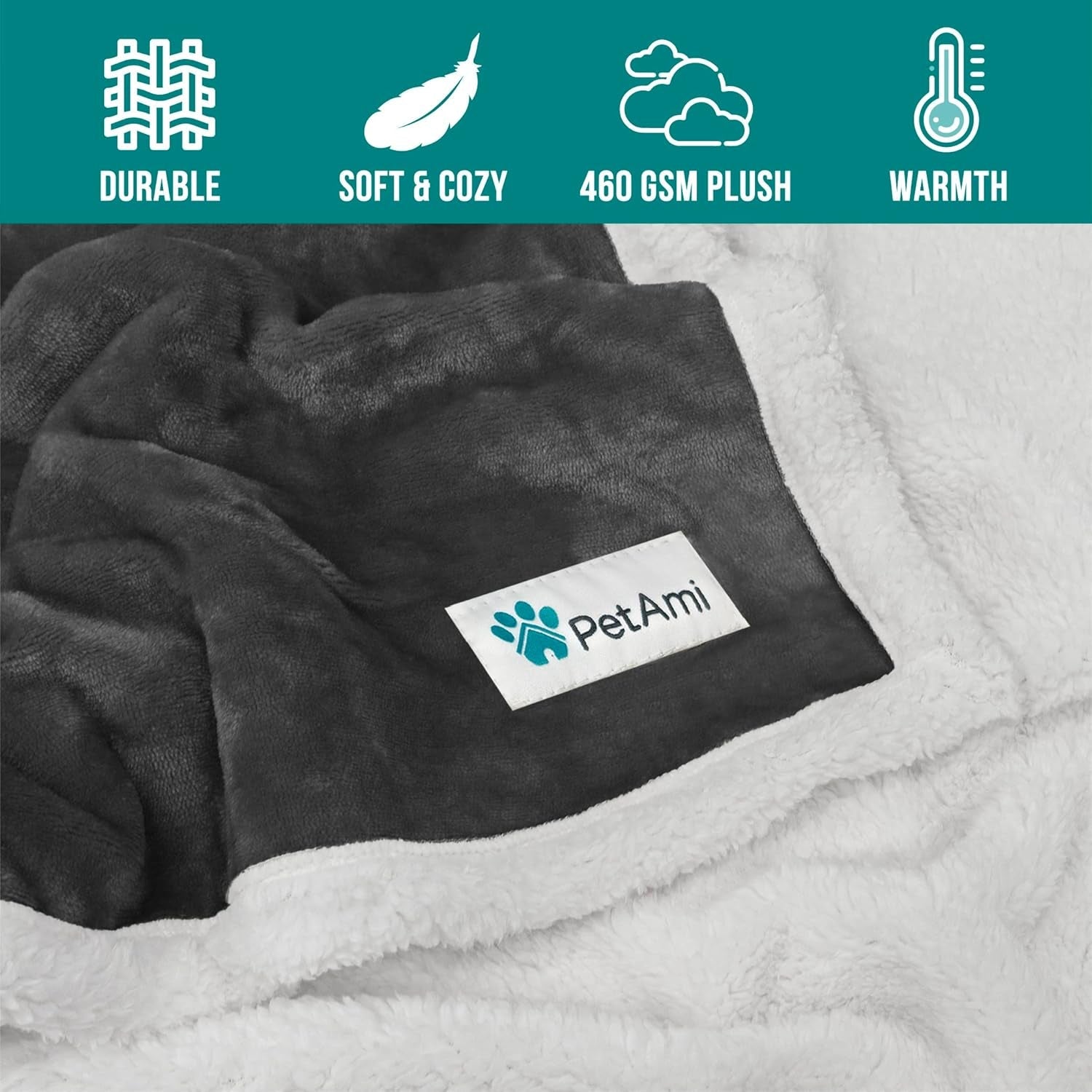 Dog Blanket for Bed, XL Pet Blanket Large Dogs, Fleece Furniture Couch Cover Protector Sofa Car Crate Kennel, Soft Sherpa Cat Throw Plush Reversible Washable, Twin 60X80 Dark Gray - pet needs313046536571Dog Blanket for Bed, XL Pet Blanket Large Dogs, Fleece Furniture Couch Cover Protector Sofa Car Crate Kennel, Soft Sherpa Cat Throw Plush Reversible Washable, Twin 60X80 Dark GrayCharcoalX - Large - 80 X 60 InchesX - Large - 80 X 60 Inchespet needs