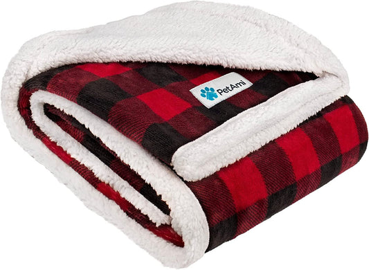 Dog Blanket for Medium Large Dogs, Pet Bed Blanket Cat Puppy Kitten, Fleece Furniture Couch Cover Protector Sofa Car, Soft Sherpa Dog Throw Plush Reversible Washable, 40X60 Checker Red - pet needs7445043179123Dog Blanket for Medium Large Dogs, Pet Bed Blanket Cat Puppy Kitten, Fleece Furniture Couch Cover Protector Sofa Car, Soft Sherpa Dog Throw Plush Reversible Washable, 40X60 Checker RedCheckered RedLarge - 60 X 40 InchesLarge - 60 X 40 Inchespet needs