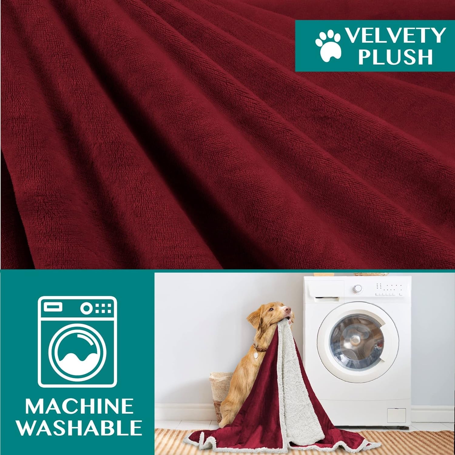 Dog Blanket for Small Medium Dogs, Pet Bed Blanket Cat Puppy Kitten, Fleece Furniture Couch Cover Protector Sofa Car, Soft Sherpa Dog Throw Plush Reversible Washable, Mini 29X40 Maroon Red - pet needs711181169881Dog Blanket for Small Medium Dogs, Pet Bed Blanket Cat Puppy Kitten, Fleece Furniture Couch Cover Protector Sofa Car, Soft Sherpa Dog Throw Plush Reversible Washable, Mini 29X40 Maroon RedWineMedium - 29 X 40 InchesMedium - 29 X 40 Inchespet needs