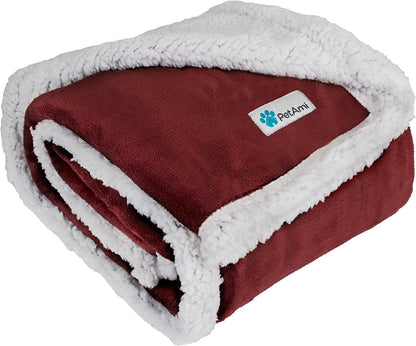 Dog Blanket for Small Medium Dogs, Pet Bed Blanket Cat Puppy Kitten, Fleece Furniture Couch Cover Protector Sofa Car, Soft Sherpa Dog Throw Plush Reversible Washable, Mini 29X40 Maroon Red - pet needs711181169881Dog Blanket for Small Medium Dogs, Pet Bed Blanket Cat Puppy Kitten, Fleece Furniture Couch Cover Protector Sofa Car, Soft Sherpa Dog Throw Plush Reversible Washable, Mini 29X40 Maroon RedWineMedium - 29 X 40 InchesMedium - 29 X 40 Inchespet needs