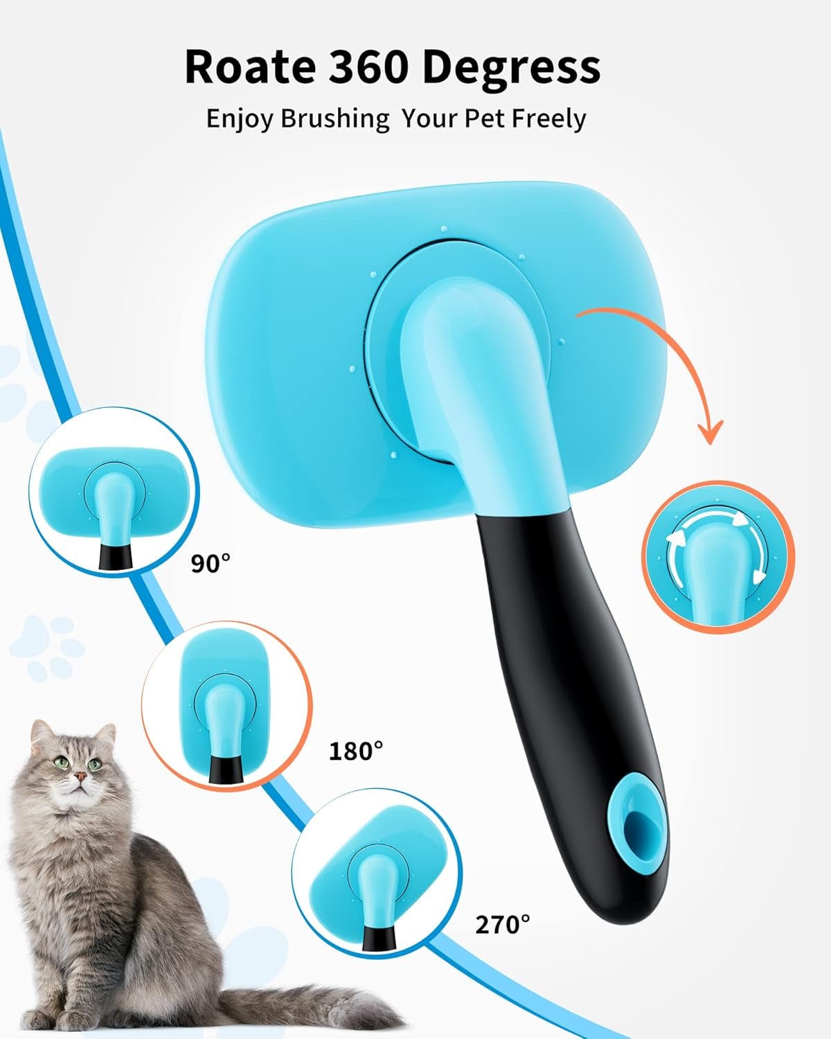 Dog Brush & Cat Brush - Slicker Pet Grooming Brush - Shedding Grooming Tools(Blue) - pet needs313052038014Dog Brush & Cat Brush - Slicker Pet Grooming Brush - Shedding Grooming Tools(Blue)BlueLargeLargepet needs