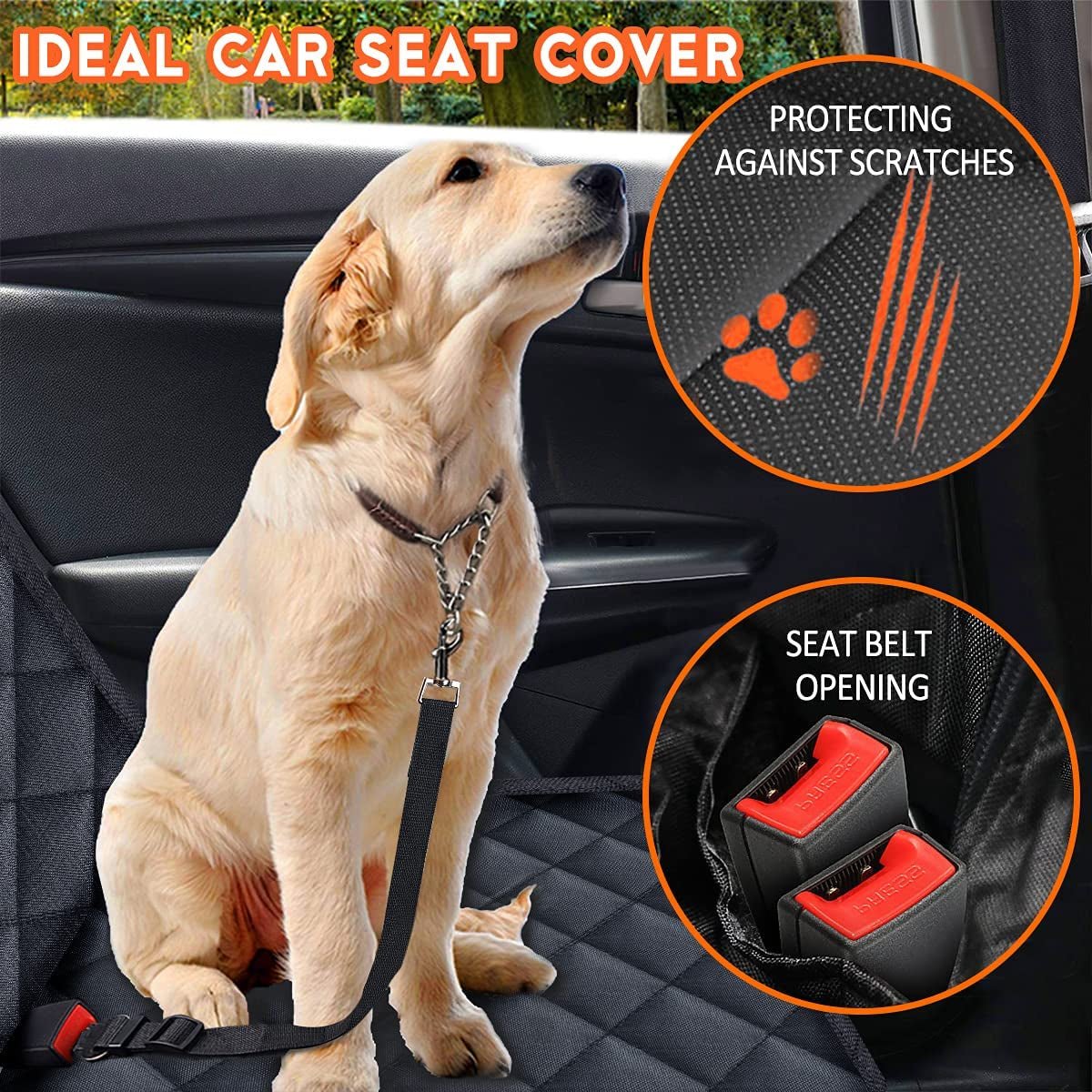 Dog Car Seat Cover, Back Seat Cover for Dogs Pet Car Seat Protector Waterproof Bench Car Seat Cover, Non - Slip Reat Seat Cover Fits Middle Armrest for Most Cars Trucks Suvs - Black - pet needs711181750843Dog Car Seat Cover, Back Seat Cover for Dogs Pet Car Seat Protector Waterproof Bench Car Seat Cover, Non - Slip Reat Seat Cover Fits Middle Armrest for Most Cars Trucks Suvs - BlackBlackpet needs