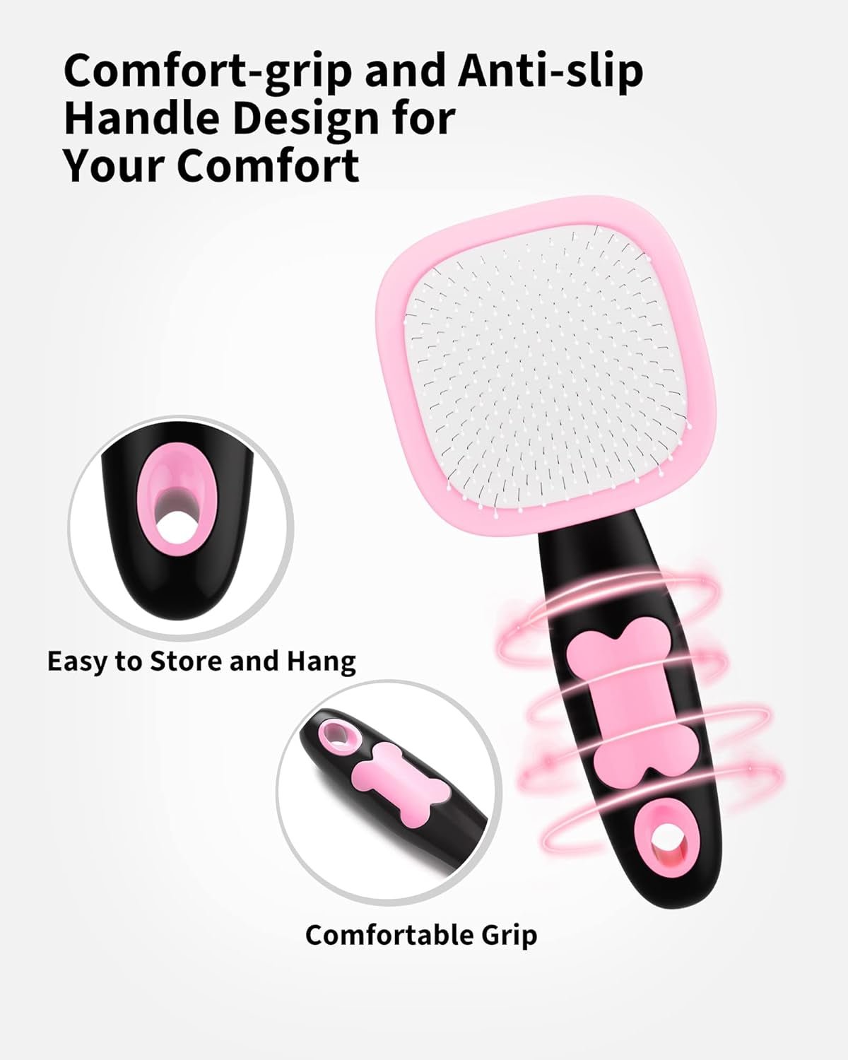Dog & Cat Grooming Brush - Slicker Shedding Tools (Pink) - pet needs744110593839Dog & Cat Grooming Brush - Slicker Shedding Tools (Pink)PinkSmallSmallpet needs