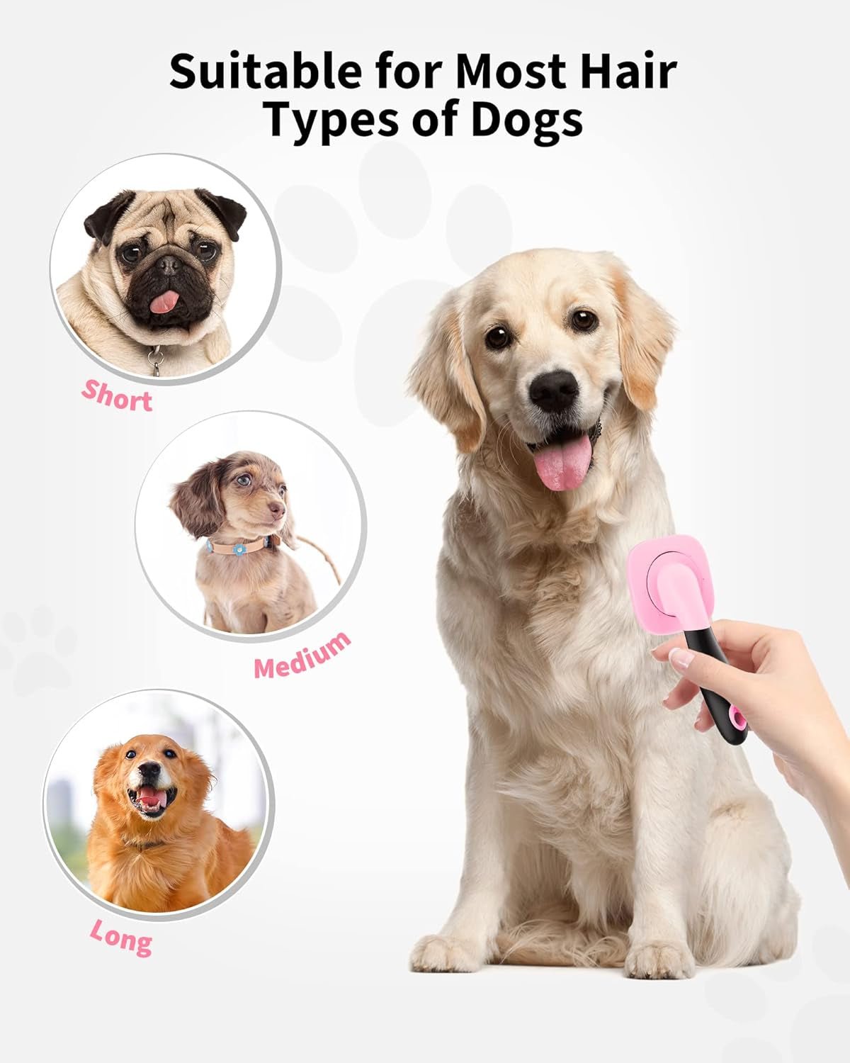 Dog & Cat Grooming Brush - Slicker Shedding Tools (Pink) - pet needs744110593839Dog & Cat Grooming Brush - Slicker Shedding Tools (Pink)PinkSmallSmallpet needs