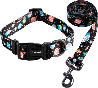 Dog Collar and Leash Set for Daily Outdoor Walking Running Training, Space Design for Small Boys Girls Dogs Cats Pets, S - Up to 20LBS - pet needs7445031548542Dog Collar and Leash Set for Daily Outdoor Walking Running Training, Space Design for Small Boys Girls Dogs Cats Pets, S - Up to 20LBSB - SpaceSmall (Pack Of 1)Small (Pack Of 1)pet needs