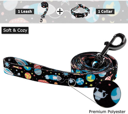 Dog Collar and Leash Set for Daily Outdoor Walking Running Training, Space Design for Small Boys Girls Dogs Cats Pets, S - Up to 20LBS - pet needs7445031548542Dog Collar and Leash Set for Daily Outdoor Walking Running Training, Space Design for Small Boys Girls Dogs Cats Pets, S - Up to 20LBSB - SpaceSmall (Pack Of 1)Small (Pack Of 1)pet needs