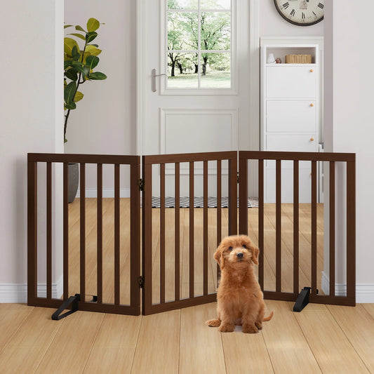 Dog Gate for Inside,Bamboo Freestanding Pet Gate for Doorways,Indoor, 24" Espresso - pet needs313040159134Dog Gate for Inside,Bamboo Freestanding Pet Gate for Doorways,Indoor, 24" EspressoEspresso33pet needs