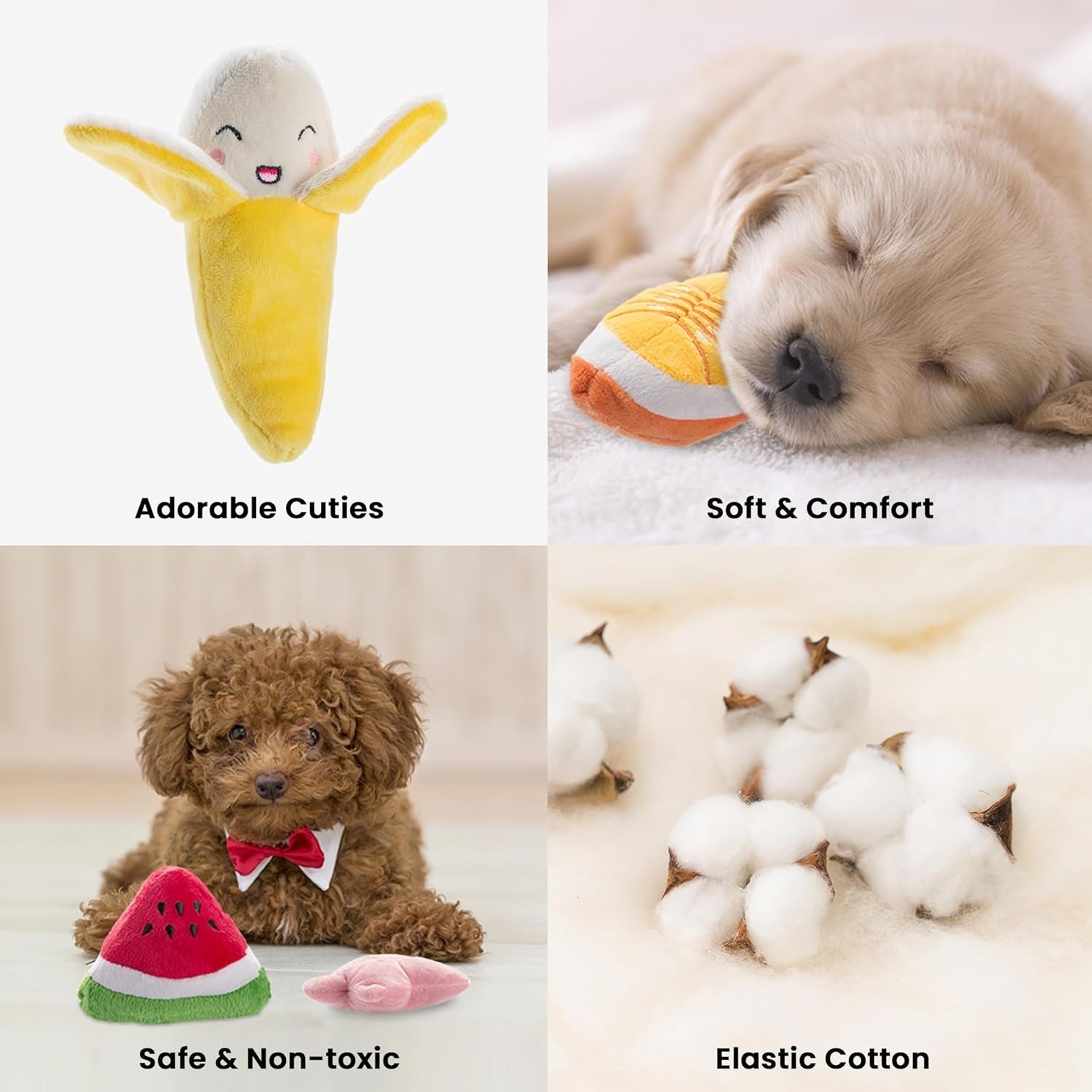 Dog Squeaky Toys, Plush Small Dog Toys for Dogs, Stuffed with Squeakers,12 Pcs Puppy Toys with a Carrying Bag for Small Medium Size - pet needs7445038015023Dog Squeaky Toys, Plush Small Dog Toys for Dogs, Stuffed with Squeakers,12 Pcs Puppy Toys with a Carrying Bag for Small Medium Size12 Pcspet needs