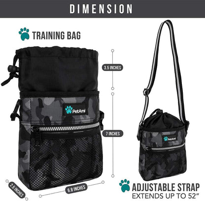 Dog Treat Pouch, Pet Treat Pouch for Training, Dog Walking Bag Holder for Kibbles, Pet Food Toy, Dog Trainer Essentials Supplies, Poop Bag Dispenser, 3 Ways to Wear (Camo Black) - pet needs313042538517Dog Treat Pouch, Pet Treat Pouch for Training, Dog Walking Bag Holder for Kibbles, Pet Food Toy, Dog Trainer Essentials Supplies, Poop Bag Dispenser, 3 Ways to Wear (Camo Black)Camo BlackOne SizeOne Sizepet needs