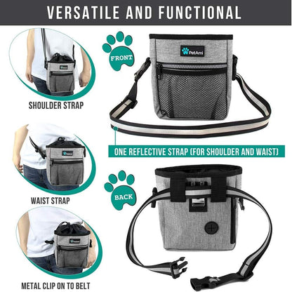 Dog Treat Pouch, Pet Treat Pouch for Training, Dog Walking Bag Holder for Kibbles, Pet Food Toy, Dog Trainer Essentials Supplies, Poop Bag Dispenser, 3 Ways to Wear (Heather Gray) - pet needs7445003039047Dog Treat Pouch, Pet Treat Pouch for Training, Dog Walking Bag Holder for Kibbles, Pet Food Toy, Dog Trainer Essentials Supplies, Poop Bag Dispenser, 3 Ways to Wear (Heather Gray)Heather GrayOne SizeOne Sizepet needs