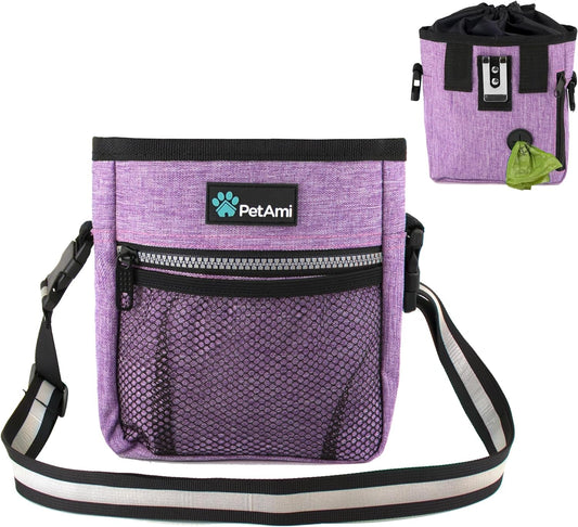 Dog Treat Pouch, Pet Treat Pouch for Training, Dog Walking Bag Holder for Kibbles, Pet Food Toy, Dog Trainer Essentials Supplies, Poop Bag Dispenser, 3 Ways to Wear (Purple) - pet needs744759111685Dog Treat Pouch, Pet Treat Pouch for Training, Dog Walking Bag Holder for Kibbles, Pet Food Toy, Dog Trainer Essentials Supplies, Poop Bag Dispenser, 3 Ways to Wear (Purple)Heather PurpleOne SizeOne Sizepet needs