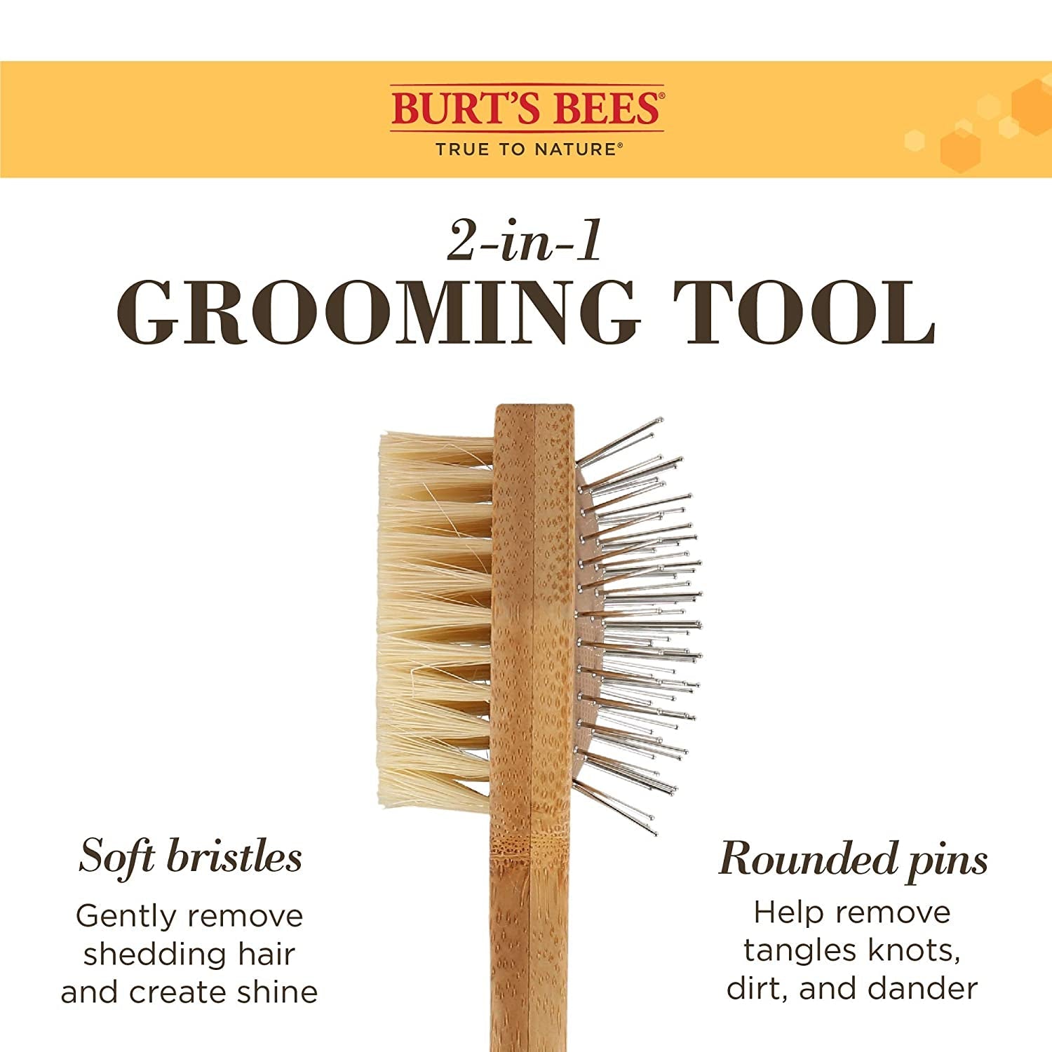 Double Sided Pin & Bristle Brush | Removes Loose Fur & Prevents Matting | Ideal for Daily Cat Grooming - pet needs313101265255Double Sided Pin & Bristle Brush | Removes Loose Fur & Prevents Matting | Ideal for Daily Cat GroomingDouble Sided Pin Bristle Brushpet needs