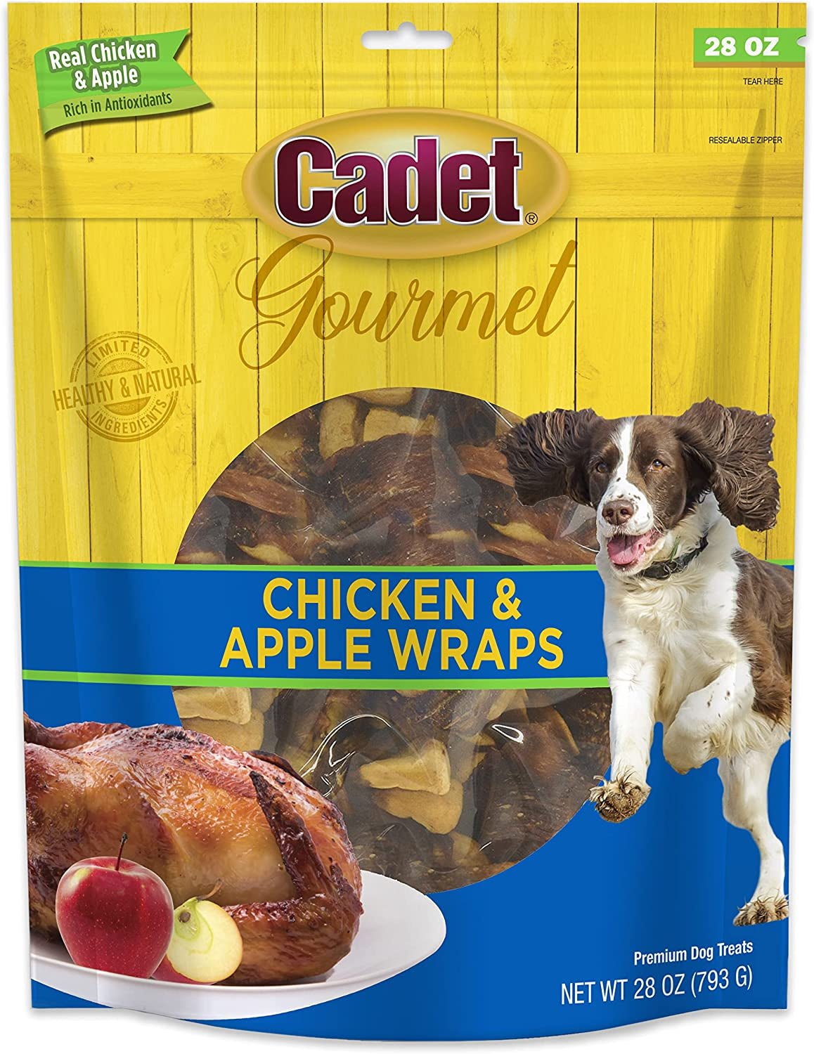 Gourmet Chicken & Apple Wrapped Dog Treats Wraps - Healthy & Natural Chicken & Apple Dog Training Treats for Small & Large Dogs - Inspected & Tested in USA (28 Oz.) - pet needs705353977824Gourmet Chicken & Apple Wrapped Dog Treats Wraps - Healthy & Natural Chicken & Apple Dog Training Treats for Small & Large Dogs - Inspected & Tested in USA (28 Oz.)Chicken Apple1.75 Pound (Pack Of 1)1.75 Pound (Pack Of 1)pet needs