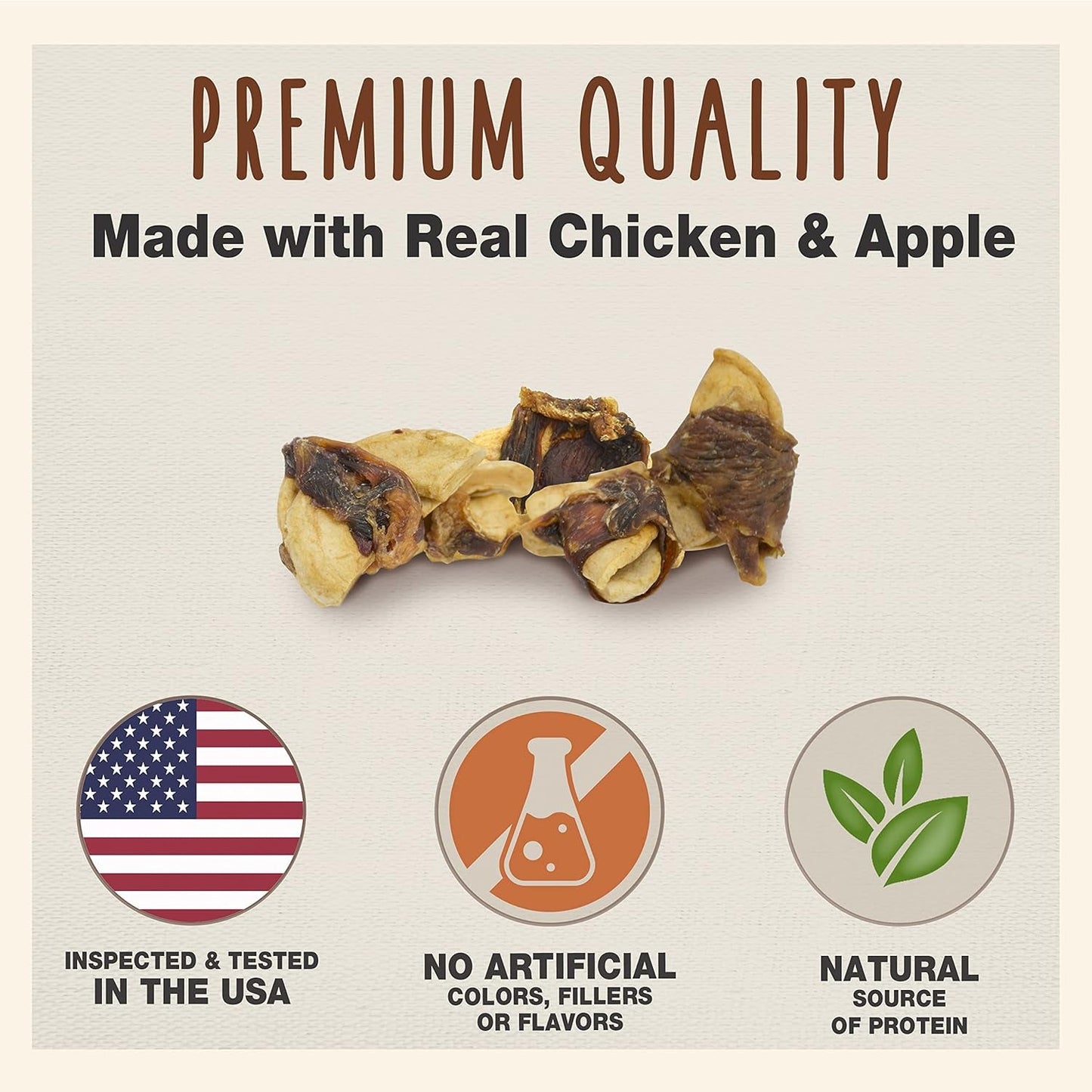 Gourmet Chicken & Apple Wrapped Dog Treats Wraps - Healthy & Natural Chicken & Apple Dog Training Treats for Small & Large Dogs - Inspected & Tested in USA (28 Oz.) - pet needs705353977824Gourmet Chicken & Apple Wrapped Dog Treats Wraps - Healthy & Natural Chicken & Apple Dog Training Treats for Small & Large Dogs - Inspected & Tested in USA (28 Oz.)Chicken Apple1.75 Pound (Pack Of 1)1.75 Pound (Pack Of 1)pet needs