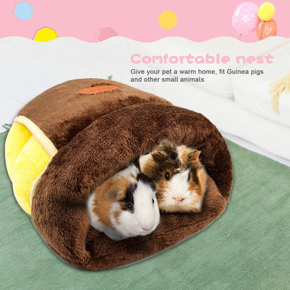 Guinea Pig Bed Cuddle Cave Warm Fleece Cozy House Bedding Sleeping Cushion Cage Nest for Small Animal Squirrel Chinchilla Hedgehog Cage Accessories Brown - pet needs313100390392Guinea Pig Bed Cuddle Cave Warm Fleece Cozy House Bedding Sleeping Cushion Cage Nest for Small Animal Squirrel Chinchilla Hedgehog Cage Accessories BrownBrown1Pcs1Pcspet needs