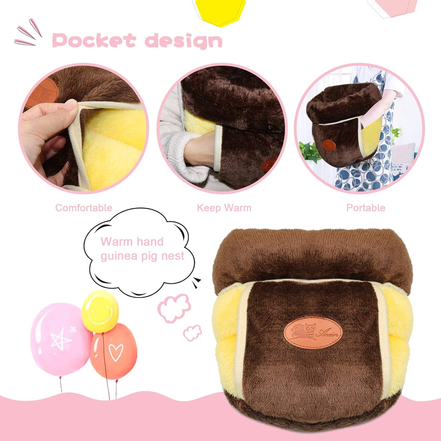 Guinea Pig Bed Cuddle Cave Warm Fleece Cozy House Bedding Sleeping Cushion Cage Nest for Small Animal Squirrel Chinchilla Hedgehog Cage Accessories Brown - pet needs313100390392Guinea Pig Bed Cuddle Cave Warm Fleece Cozy House Bedding Sleeping Cushion Cage Nest for Small Animal Squirrel Chinchilla Hedgehog Cage Accessories BrownBrown1Pcs1Pcspet needs