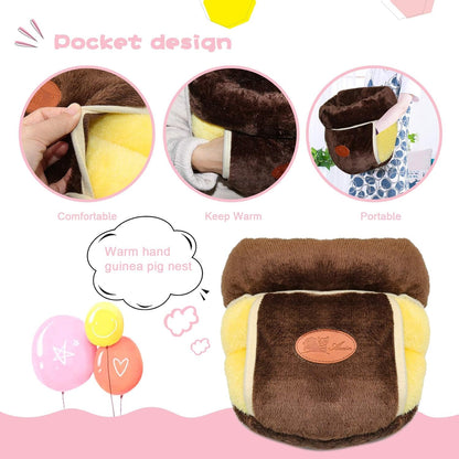 Guinea Pig Bed Cuddle Cave Warm Fleece Cozy House Bedding Sleeping Cushion Cage Nest for Small Animal Squirrel Chinchilla Hedgehog Cage Accessories Brown - pet needs313100390392Guinea Pig Bed Cuddle Cave Warm Fleece Cozy House Bedding Sleeping Cushion Cage Nest for Small Animal Squirrel Chinchilla Hedgehog Cage Accessories BrownBrown1Pcs1Pcspet needs