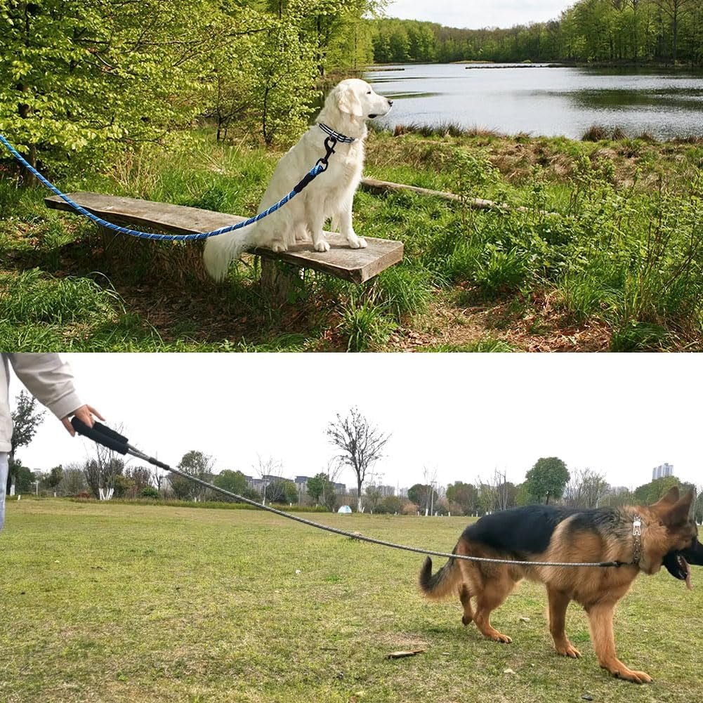 Heavy Duty Rope Dog Leash, 3/4/5/6/7/8/10/12/15 FT Nylon Pet Training Leash, Soft Padded Handle Thick Lead Leashes for Large Medium Dogs (6Ft*1/2", Purple) - pet needs313051595501Heavy Duty Rope Dog Leash, 3/4/5/6/7/8/10/12/15 FT Nylon Pet Training Leash, Soft Padded Handle Thick Lead Leashes for Large Medium Dogs (6Ft*1/2", Purple)Purple1/2" * 6'1/2" * 6'pet needs