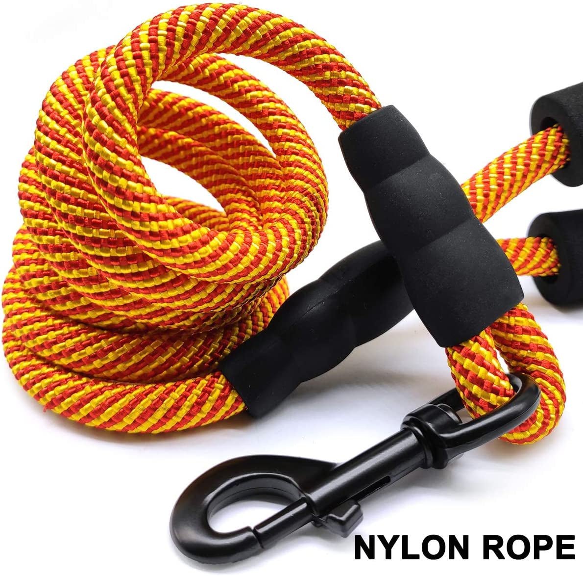 Heavy Duty Rope Dog Leash, 6 FT Nylon Pet Leash, Soft Padded Handle Thick Lead Leashes for Large Medium Dogs (Orange, 1/2" X 6Ft) - pet needs744759933874Heavy Duty Rope Dog Leash, 6 FT Nylon Pet Leash, Soft Padded Handle Thick Lead Leashes for Large Medium Dogs (Orange, 1/2" X 6Ft)Orange1/2" * 6'1/2" * 6'pet needs