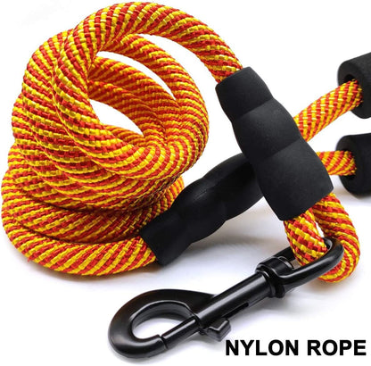 Heavy Duty Rope Dog Leash, 6 FT Nylon Pet Leash, Soft Padded Handle Thick Lead Leashes for Large Medium Dogs (Orange, 1/2" X 6Ft) - pet needs744759933874Heavy Duty Rope Dog Leash, 6 FT Nylon Pet Leash, Soft Padded Handle Thick Lead Leashes for Large Medium Dogs (Orange, 1/2" X 6Ft)Orange1/2" * 6'1/2" * 6'pet needs