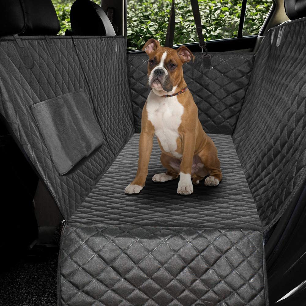 Honest Luxury Quilted Dog Car Seat Covers with Side Flap Pet Backseat Cover for Cars, Trucks, and Suv'S - Waterproof & Nonslip Diamond Pattern Dog Seat Cover Black Large (57''Wx60''L) - pet needs313043363361Honest Luxury Quilted Dog Car Seat Covers with Side Flap Pet Backseat Cover for Cars, Trucks, and Suv'S - Waterproof & Nonslip Diamond Pattern Dog Seat Cover Black Large (57''Wx60''L)pet needs