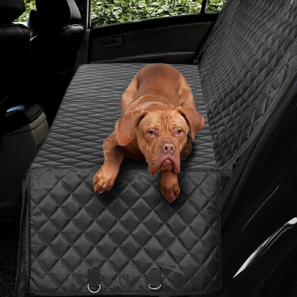 Honest Luxury Quilted Dog Car Seat Covers with Side Flap Pet Backseat Cover for Cars, Trucks, and Suv'S - Waterproof & Nonslip Diamond Pattern Dog Seat Cover Black Large (57''Wx60''L) - pet needs313043363361Honest Luxury Quilted Dog Car Seat Covers with Side Flap Pet Backseat Cover for Cars, Trucks, and Suv'S - Waterproof & Nonslip Diamond Pattern Dog Seat Cover Black Large (57''Wx60''L)pet needs