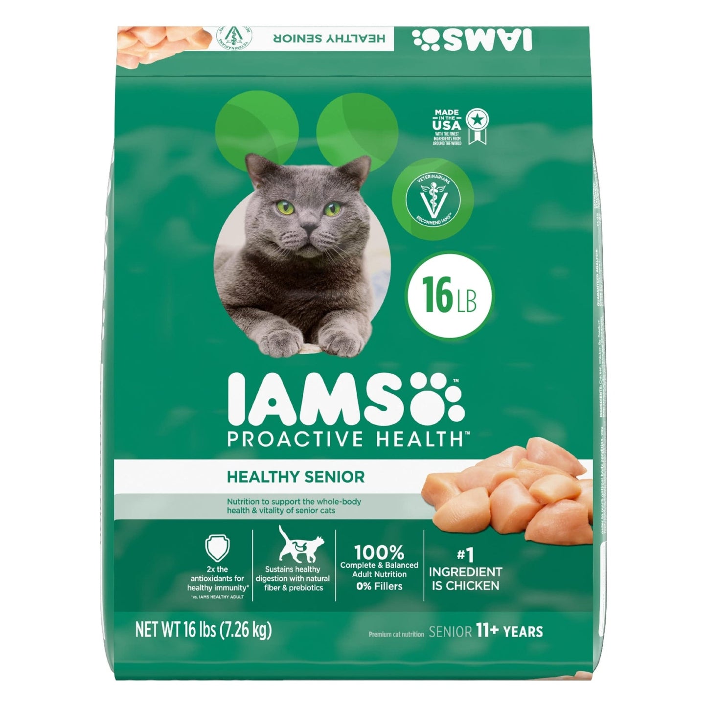 IAMS Proactive Health 16 Lb Healthy Senior Dry Cat Food with Chicken - pet needs313096721767IAMS Proactive Health 16 Lb Healthy Senior Dry Cat Food with Chickenpet needs